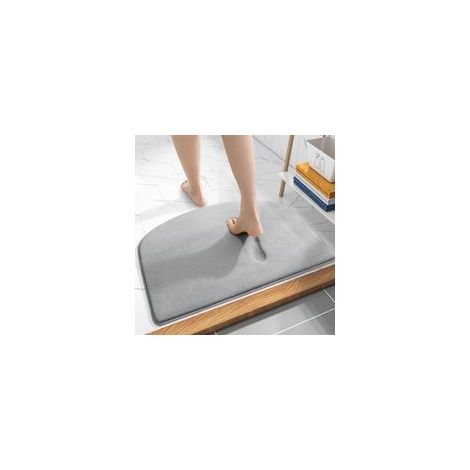Tappetino da bagno super assorbente in memory foam, antiscivolo, per vasca da bagno, doccia, porta del bagno, tappetino per WC (40 x 60 cm) - Crezuo