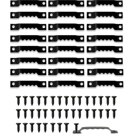 40 PCS Accroche Tableau, Crochets de Suspension en Dents Scie Métal (1/5)