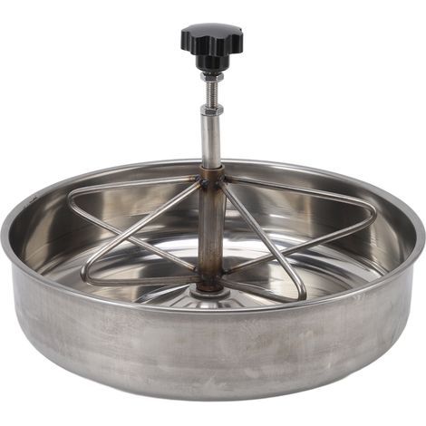 Stainless steel piglet feeder plate pig feed farm animals poultry livestock tool L (1/5)
