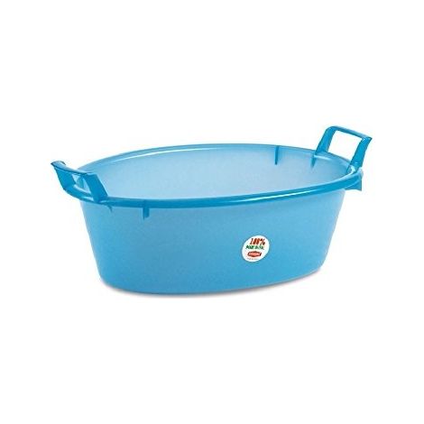 Ovale blaue Schüssel 45 cm aus robustem Kunststoff