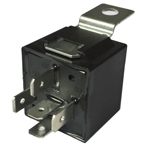 Relais automobile 12V 40A à 5 broches, type de montage sur dossier en fer, relais électromagnétique universel pour voitures, motos et navires. (1/4)