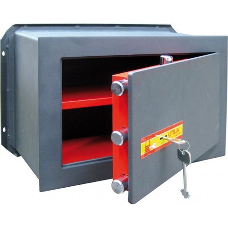 CASSAFORTE A MURO UTILIA SECURITY IN ACCIAIO CON CHIAVE 32357V CM 36X23X20 (32359)