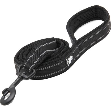 Correa para perros, material de nailon resistente, agarre cómodo, color negro, M 2cm x 200cm (1/2)
