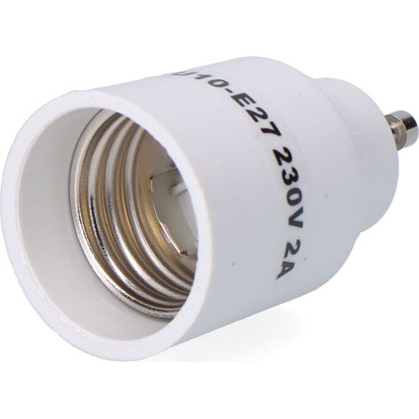 Convertitore GU10-E27, da 2 a 230 V, bianco, ø35 x 58 mm (confezionato in termoretraibile)