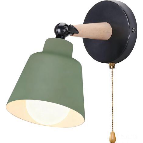 Modern Wall Light E27 Minimalist Retro Wall Sconce Nordic Indoor Wall Lamp Green For Bedroom Office Corridor Hallway