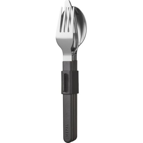 Set de couverts 3 pièces Silueta - Lavable au lave-vaisselle - Arts de la table - Couteau, fourchette et cuillère avec support - Nordic black (1/5)