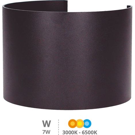 Sumbe LED-Wandleuchte rund 7W 3000/4000/6000K Anthrazitgrau