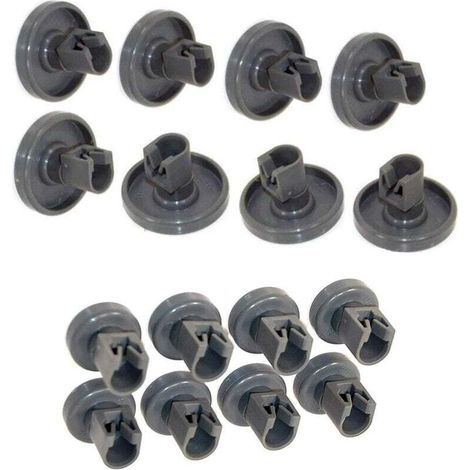 Ruote per lavastoviglie Electrolux - Set completo di ruote universali per cestelli superiore e inferiore - Compatibile con Faure, Zanussi, AEG, Electrolux (1/4)