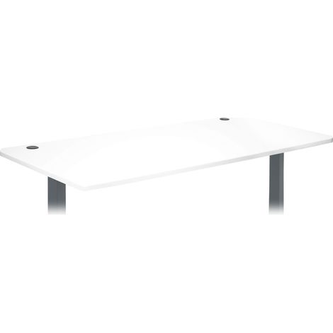 Tischplatte HHG-769 für Schreibtische, Schreibtischplatte, 160x80cm MVG-zertifiziert weiß (1/5)