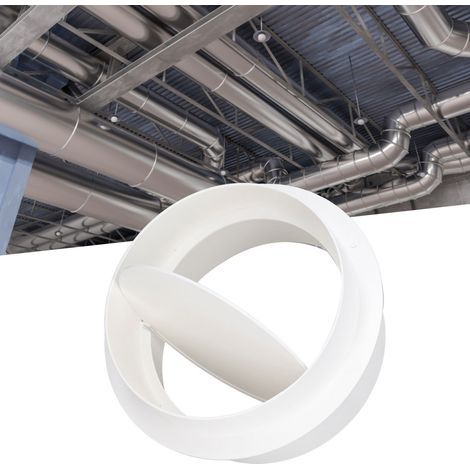Clapet anti-retour 6 pouces, bloqueur de tirage, régulateur unidirectionnel de flux d'air, accessoire de raccord ABS pour conduit (1/5)