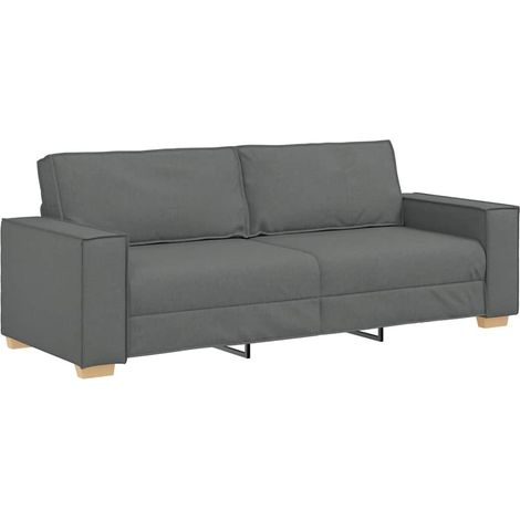 3-Seater Sofa Dark Grey 220x78x84 cm Fabric vidaXL (1/5)