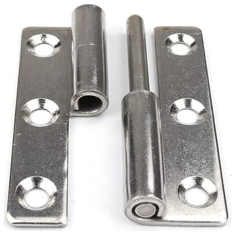 CCYKXA 4 Pack Heavy Duty 304 Stainless Steel Detachable Door Hinges for 3" Interior and Exterior Doors