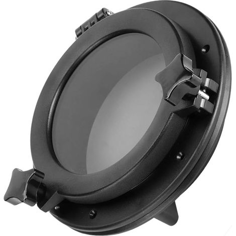 de Bateau en Verre trempé Durable, Installation Facile pour Yacht de Camping-car, Noir Universel de Forme Ronde de 8 Pouces (1/4)