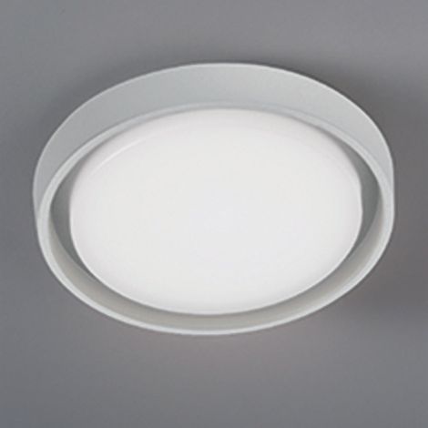 Alu Lampada da Parete e Soffitto in Alluminio Bianco Opaco, LED 30W 3460 Lumen, IP54 per Interni ed Esterni, Design Moderno Circolare 34x5 cm
