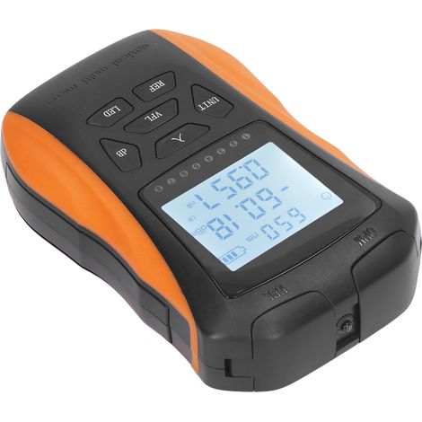 Wattmètre à fibre optique 4 en 1, détecteur de défauts, testeur RJ45, portée 5 km, -50 à +26 dBm, avec témoin lumineux LED (1/5)