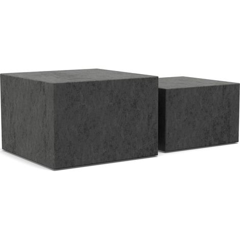 Conjunto mesa de centro Norsica 603, Negro, 40x58x58cm, Diámetro: 0, MDF, Angular (1/5)