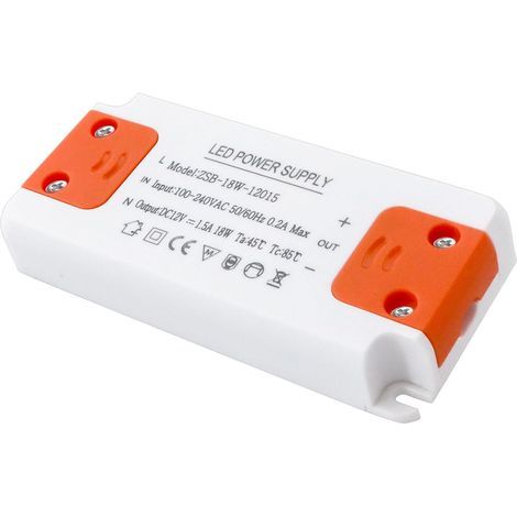 LED-Transformator, Eingang 220–240 V, Ausgang DC 12 V 1,5 A 18 W, LED-Lampentreiber-Konverter, Konstantspannungsnetzteil, für LED-Streifen, LED-Lampen, Einbaustrahler (1/5)
