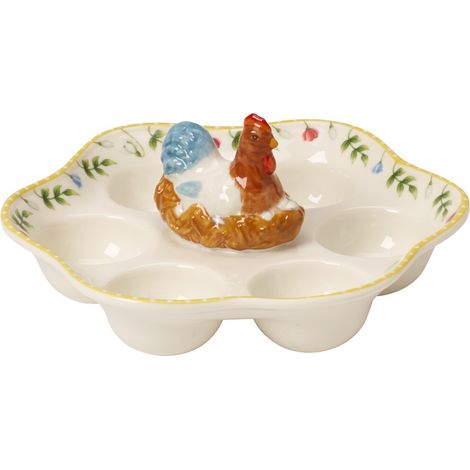 Villeroy & Boch Frühlingserwachen Eierteller mit Hahn und Henne