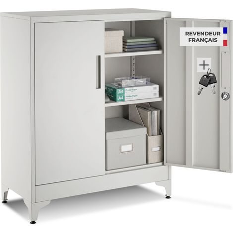 Armoire à dossiers Blake, fermeture magnétique, 2 étagères réglables - (1/5)