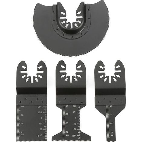 Haute dureté oscillante scie multitool, lame, lame de scie en carbone noire 4pcs pour couper le bois (1/5)