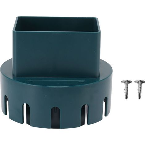 Adaptateur de tuyau de descente en plastique, connecteur de remplacement pour tuyau de descente avec vis verte L 3x4 pouces (1/5)