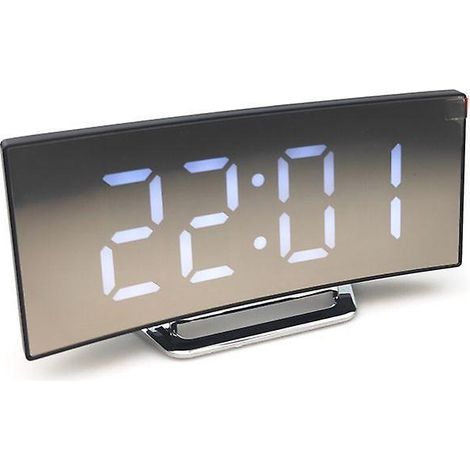 1 Rveil Numrique, Miroir Rveil Grand Cran Del De 6,5 Po Avec Mode De Variation De La Luminosit, Luminosit Rglable, 2 Ports De Charge Usb, Gros Bo (1/5)