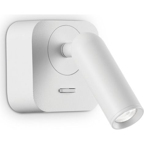 Liseuse carrée décorative LED blanche, 3000K 3,5W (1/2)