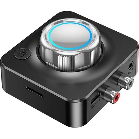 Récepteur Bluetooth 5.0, adaptateur Bluetooth double RCA/jack 3,5 mm pour systèmes Hi-Fi, récepteur audio Bluetooth RCA pour haut-parleurs, amplificateurs et autoradios (1/5)