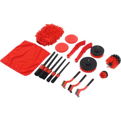 Autoreinigungsset mit Detailbürste für Felgen, Armaturenbrett, Innenraum, Außenbereich und Lüftungsschlitze. (1/5)