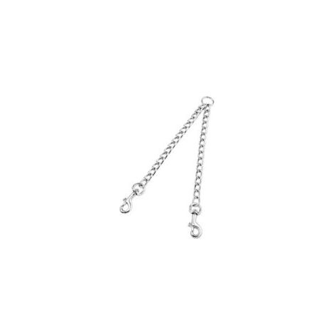 Correa doble para perros (3,5 mm x 60 cm) con hebilla bidireccional de metal cromado, correa de seguridad para 2 perros para entrenamiento - Crezuo