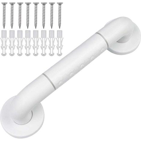 Barre D'appui WC, Barres D'appui de Salle de Bain avec Antidérapante, Poignée de Acier Inox, de Maintien Douche avec Cercles lumineux-avec Bride de Recouvrement,30 CM (1/5)