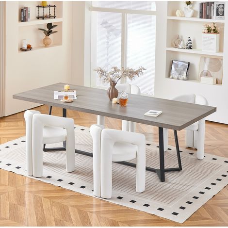 Set di 4 sedie da pranzo in velluto beige con braccioli ergonomici - CHICFURN (1/5)