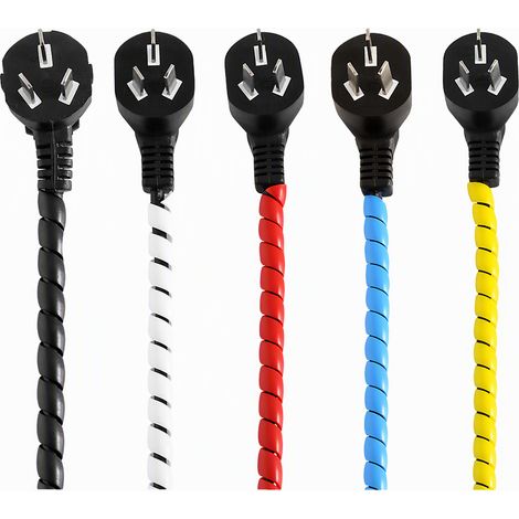 Gaine anti-morsure pour câbles 8 mm, fourreau spiralé multicolore pour câbles électriques, protection anti-chat et anti-rongeurs pour maison