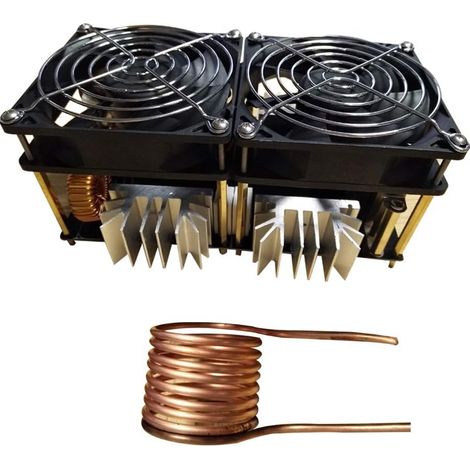 1800 W ZVS Calefacción por inducción 12 V-48 V Módulo de calefacción por inducción Módulo de fuente de alimentación de tubo de cobre de baja tensión con bobina (1/3)