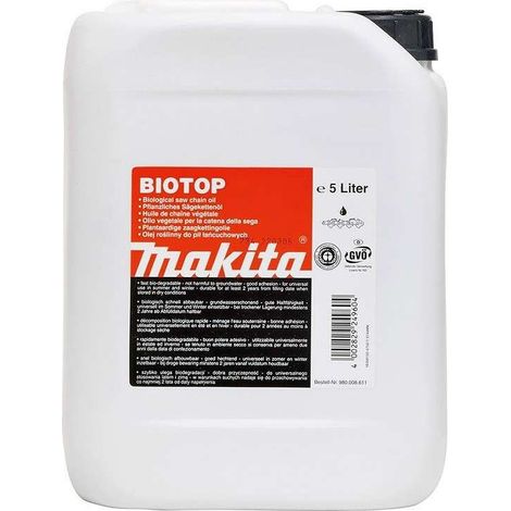 Makita Huiles pour chaînes tronçonneuses Biotop, bio dégradable 5l - 980008611