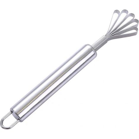 1 rallador/raspador de coco de acero inoxidable para quitar las escamas de pescado, rallador de frutas y pelador (1/4)