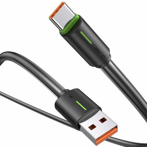 Cable USB-C 3A Usams Serie YU 1mUSB-C/USB-A negro/negro SJ732USB01 (US-SJ732) (1/3)