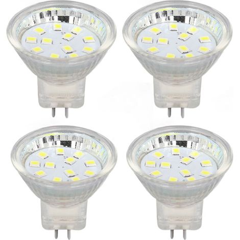 4PCS Ampoule LED MR11 12W 300LM Spot Double Pin Blanc Froid 6000K pour Éclairage Paysager (1/5)