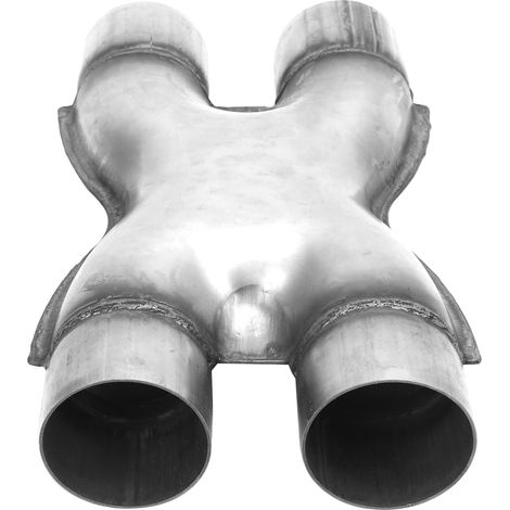 Auspuff XPipe Doppel-Einlass-Auslass 2,5 Zoll Universal Edelstahl-Querverbindung Universal (1/5)