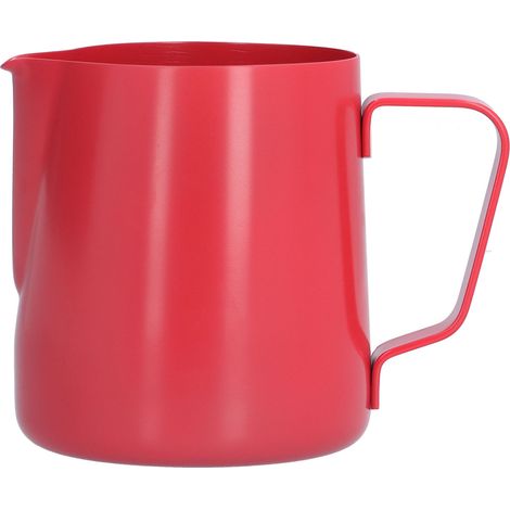 Pichet à lait en acier inoxydable PTFE de 400 ml pour café, cuisine, rouge (1/5)