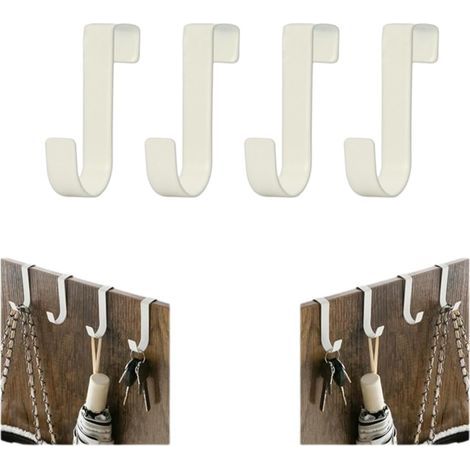 CCYKXA Four door hooks allow for secure hanging without drilling, suitable for standard (white) doors. (1/5)