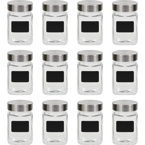 Vorratsgläser mit Aufkleber 12 Stk. 300 ml