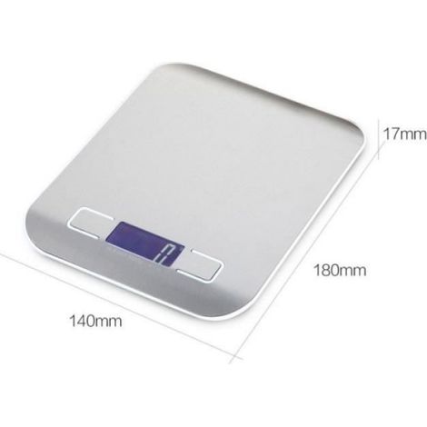 Échelle Numérique de Cuisine En Acier Inoxydable Balance Électronique LED Tactile (1/4)