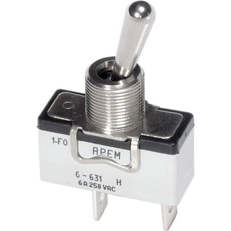 APEM 6-631H/2 6-631H/2 Interruttore a levetta 250 V/AC 6 A 1 x Off / On Permanente 1 pz.