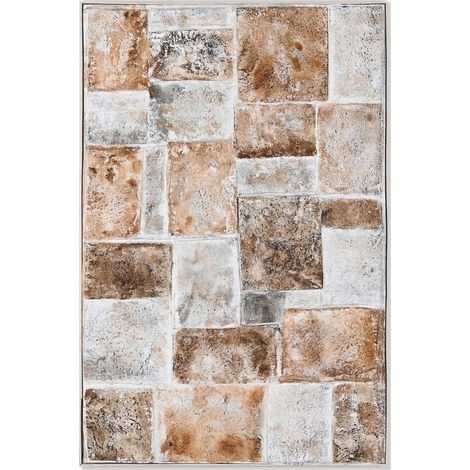 Tableau Abstrait élégance dorée pour intérieur chic - Or subtil avec nuances de gris et marron