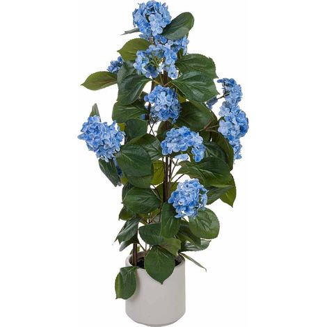 Planta hortensia decorativa artificial azul 40x35x105h cm (1/5)