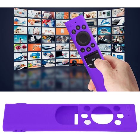 Housse silicone anti-chute pour télécommande Samsung TM2180 Eco BN59 - Noir avec cordon de sécurité (1/5)