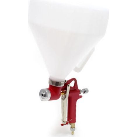 Pistolet pulvérisateur pneumatique avec seau de 6 L et 3 buses pour enduit, projection de ciment, revêtement de construction polyvalent, pistolet de projection de boue et de mortier (1/4)