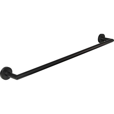 Anneau Porte-serviette Eldrid nero laiton, noir, L:650mm fixation incluse, angulaire  DIMENSION PORTE SERVIETTE: 845 mm