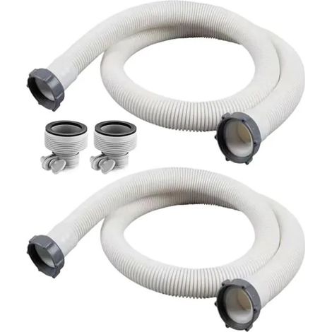 Tuyaux de filtration pour piscine Intex 29060E, lot de 2, 150 cm x 38 mm avec adaptateurs
